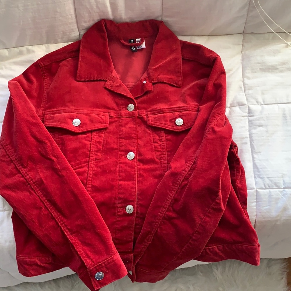Red corduroy jacket